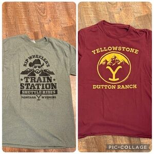 Two (2) Yellowstone | Dutton Ranch | Rip Wheeler Shirts Size Medium